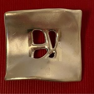 BAT AMI BROOCH PIN 925 STERLING SILVER VINTAGE MODERNIST ABSTRACT ISRAEL SIGNED